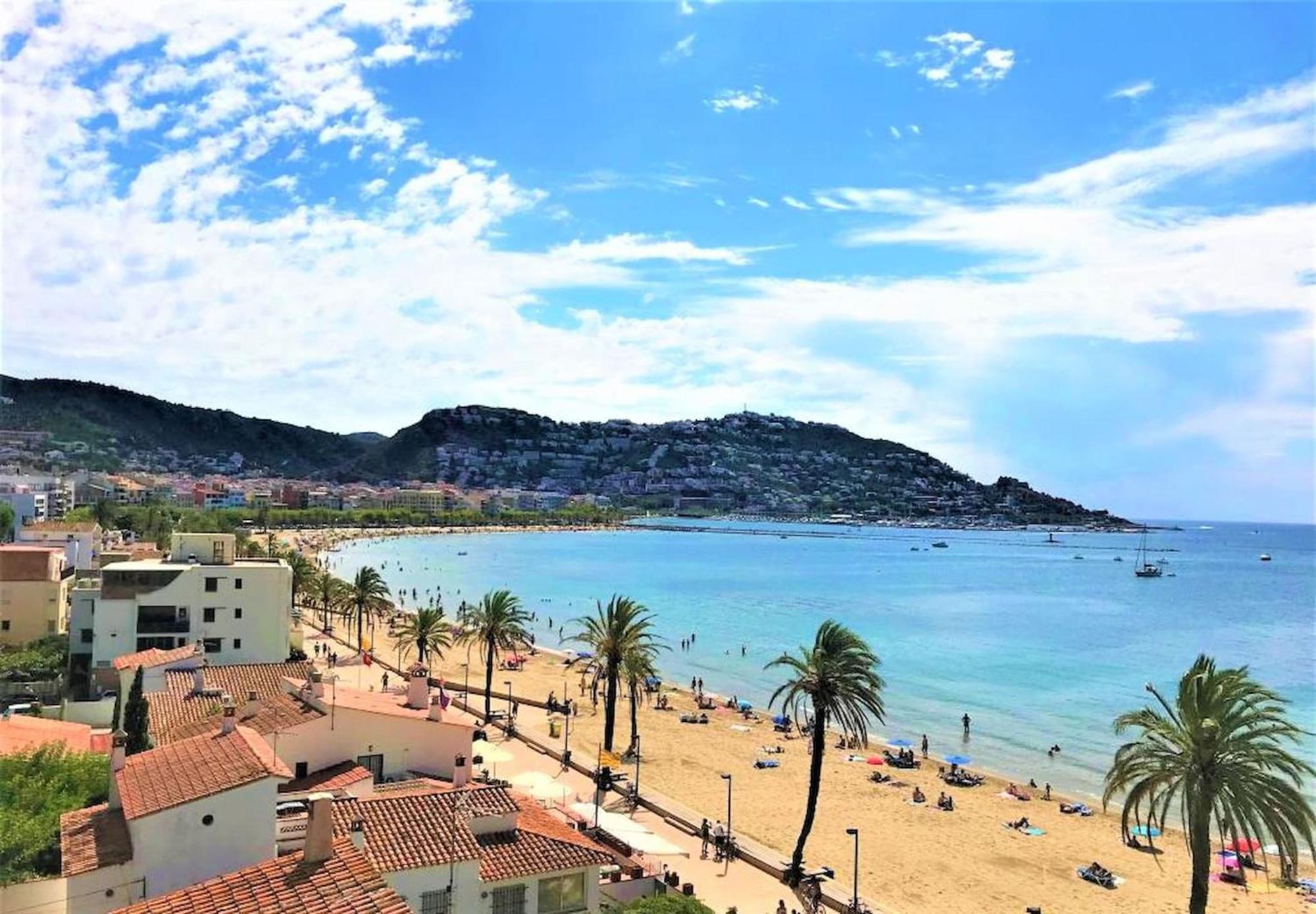 Apartamento En Roses A 2 Min De La Playa Con Vistas Al Mar Av-18 Girona Exteriör bild