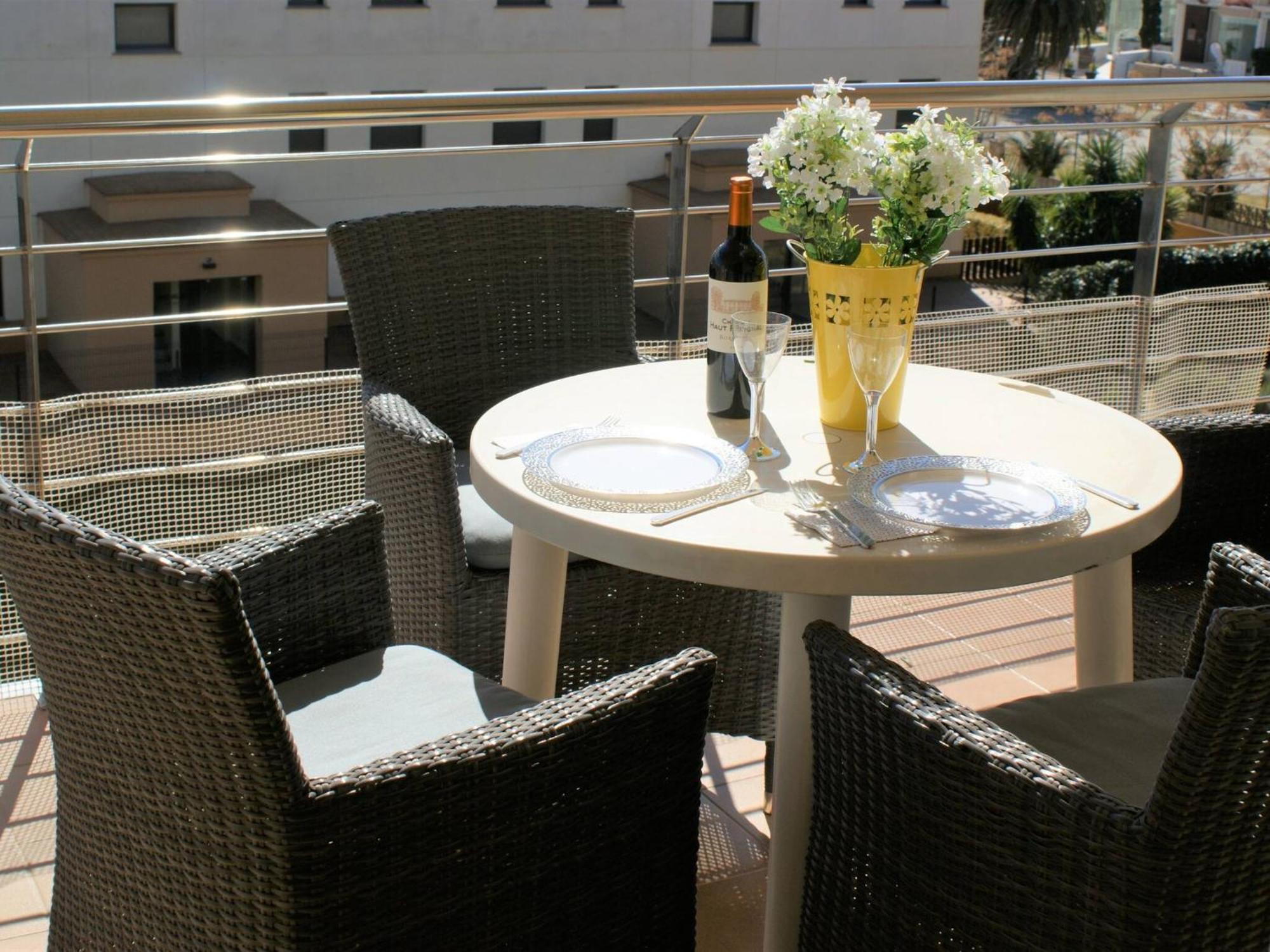 Apartamento En Roses A 2 Min De La Playa Con Vistas Al Mar Av-18 Girona Exteriör bild